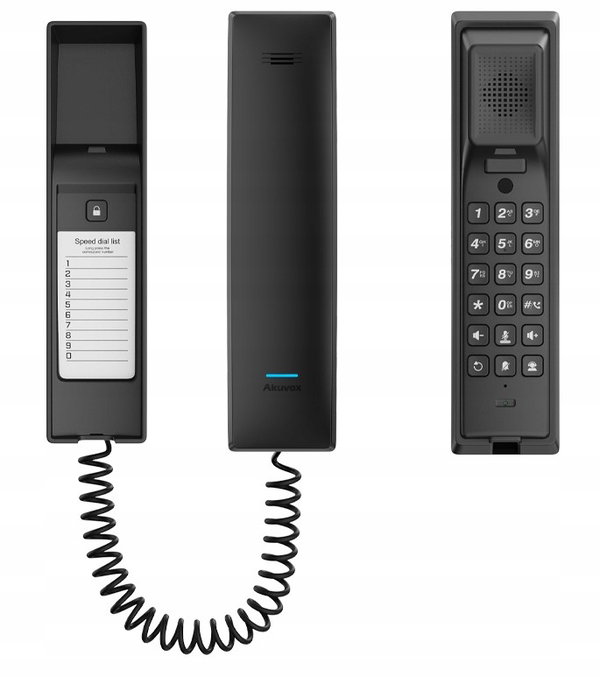 Akuvox S560 - Słuchawka naścienna. Unifon PoE. Kolor Czarny