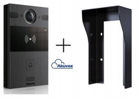 Akuvox R20A Black (czarny) i Daszek natynkowy (czarny)