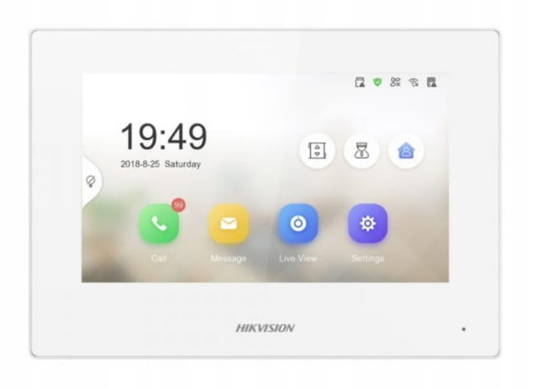 DS-KH6320-WTE1-W - Monitor wideodomofonu IP, 7'' TFT LCD, PoE - Hikvision