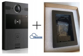 Akuvox R20A - Panel zewnętrzny (czarny) i puszka podtynkowa (czarna)