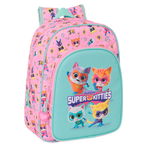 Plecak szkolny SuperKitties Różowy Turkusowy 26 x 34 x 11 cm