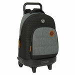 Torba szkolna z kółkami BlackFit8 Old school Czarny Szary 33 x 45 x 22 cm