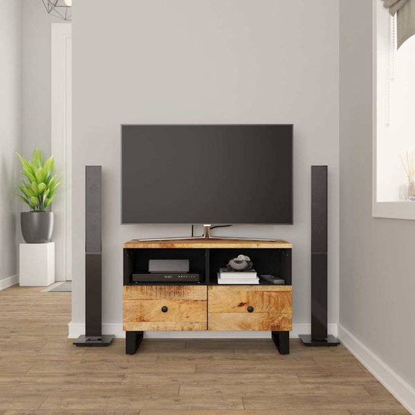  Szafka pod telewizor, 70x33x46 cm, lite drewno mango