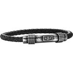 Bransoletka Męska Police S14ALB02B Skórzany 19 cm