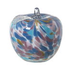 Figurka Dekoracyjna Alexandra House Living Niebieski Szkło jabłko 13 x 13 cm