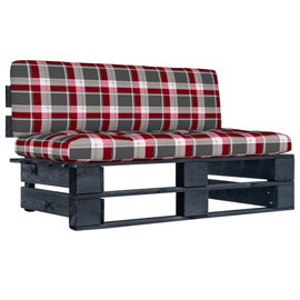  Ogrodowa sofa środkowa z palet, impregnowana na czarno sosna