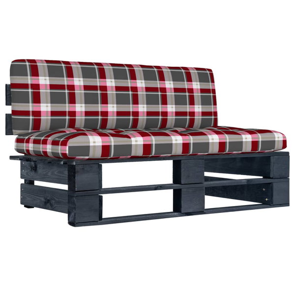  Ogrodowa sofa środkowa z palet, impregnowana na czarno sosna