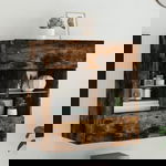  Ścienna szafka TV z LED, przydymiony dąb, 58,5x30x60,5 cm