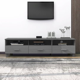  Szafka pod TV HAMAR, ciemnoszara, 158x40x40 cm, drewno sosnowe
