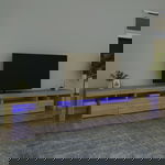  Szafka pod TV z oświetleniem LED, dąb sonoma, 290x36,5x40 cm