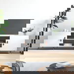  Szafka pod TV, biała, 150x30x50 cm, materiał drewnopochodny