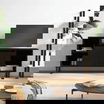  Szafka pod TV, czarna, 100x35x55 cm, materiał drewnopochodny