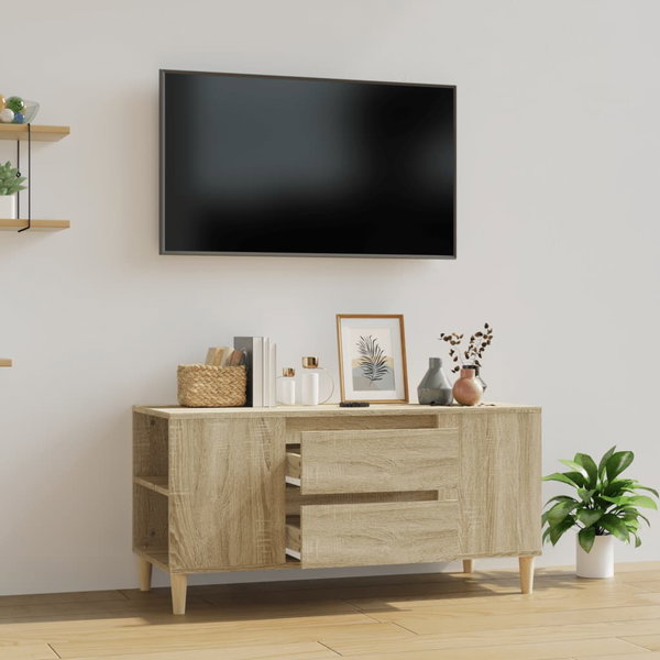  Szafka pod TV, dąb sonoma, 102x44,5x50 cm