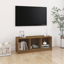  Szafka pod TV, miodowy brąz, 104x33x41 cm, drewno sosnowe