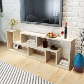  Szafki pod TV w kształcie L dębowe 2 szt.