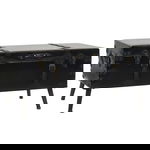  Stolik kawowy z płyty MDF i stali, 102 x 51 x 48 cm