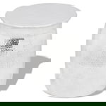  Stolik kawowy/stołek z młotkowanego aluminium, kolor srebrny