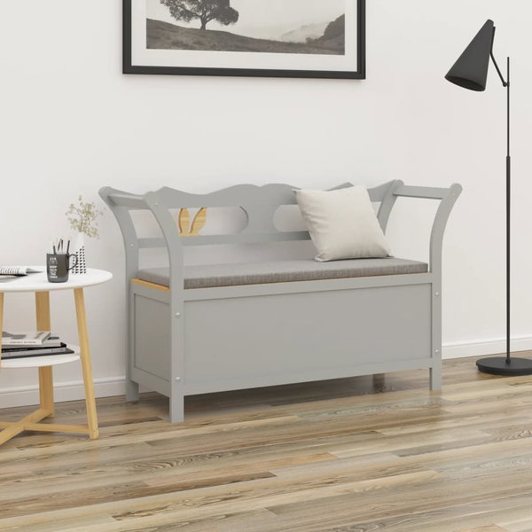  Ławka, szara, 107x45x75,5 cm, lite drewno jodłowe