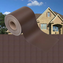  Osłona na ogrodzenie ogrodowe, PVC, 70x0,19 m, brązowa