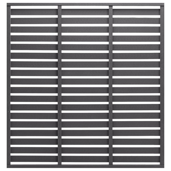  Panel ogrodzeniowy z WPC, 180x180 cm, szary