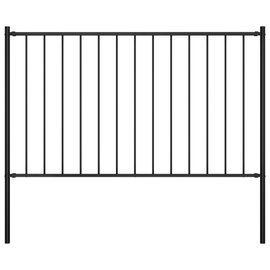  Panel ogrodzeniowy ze słupkami, kryta proszkowo stal, 1,7x0,75m
