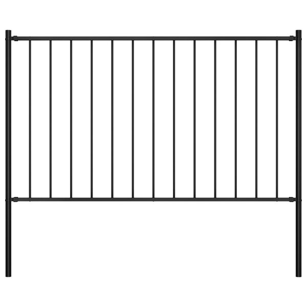  Panel ogrodzeniowy ze słupkami, kryta proszkowo stal, 1,7x0,75m