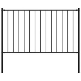  Panel ogrodzeniowy ze słupkami, kryta proszkowo stal, 1,7x1 m