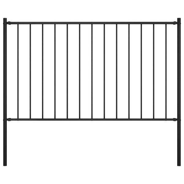  Panel ogrodzeniowy ze słupkami, kryta proszkowo stal, 1,7x1 m