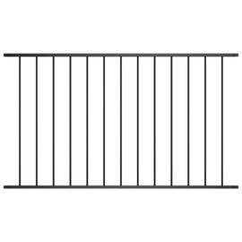  Panel ogrodzeniowy, kryta proszkowo stal, 1,7x1,25 m, czarny