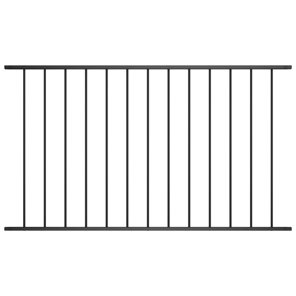  Panel ogrodzeniowy, kryta proszkowo stal, 1,7x1,25 m, czarny