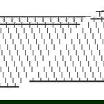  Panel ogrodzeniowy, stalowy, 1,7 x 1,2 m, czarny