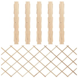  Płotki kratkowe, 5 szt., lite drewno jodłowe, 180x80 cm