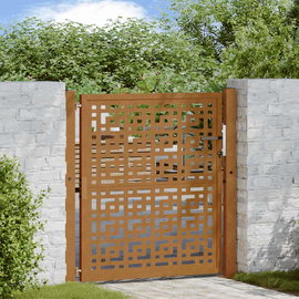  Brama ogrodowa 105x105 cm Stal nierdzewna Krzyż wzór