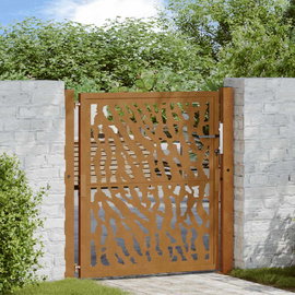  Brama ogrodowa 105x105 cm Stal nierdzewna Wzór śladu