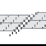  Brama ogrodowa z siatki, galwanizowana stal, 400x150 cm, szara