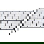  Brama ogrodowa z siatki, galwanizowana stal, 400x175 cm, szara
