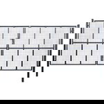  Brama ogrodowa z siatki, galwanizowana stal, 400x200 cm, szara