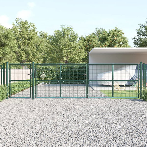  Brama z siatki, zielona, 500x175 cm, galwanizowana stal