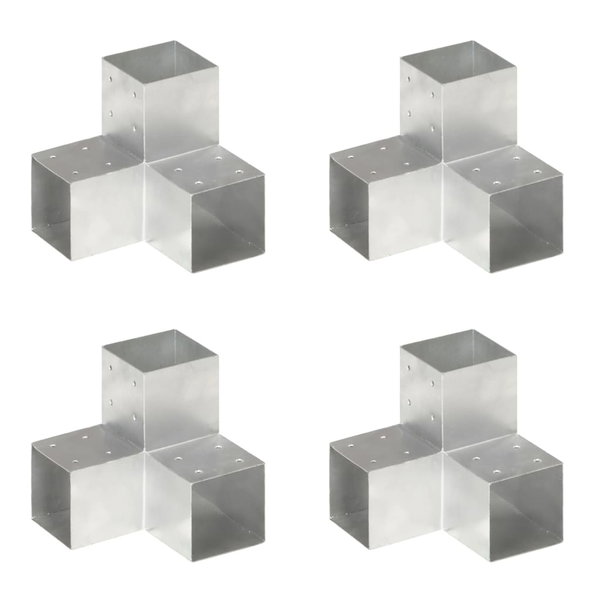  Łączniki w kształcie Y, 4 szt., galwanizowany metal, 101x101 mm