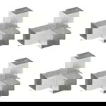  Łączniki w kształcie Y, 4 szt., galwanizowany metal, 91x91 mm