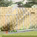 Szklarnia z ramą podstawy, srebrna, 169x58x202 cm, aluminium