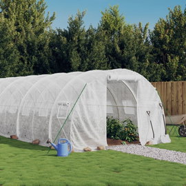  Szklarnia ze stalową ramą, biała, 42 m², 14x3x2 m