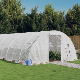  Szklarnia ze stalową ramą, biała, 48 m², 12x4x2 m