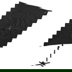  4-poziomowy parasol na aluminiowym słupku, czarny, 250x250 cm