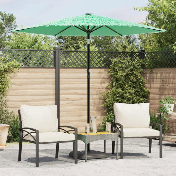  Parasol ogrodowy na stalowym słupku, zielony, 223x223x213 cm