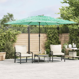  Parasol ogrodowy na stalowym słupku, zielony, 290x290x238 cm