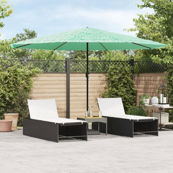  Parasol ogrodowy na stalowym słupku, zielony, 388x388x248 cm
