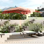  Parasol ogrodowy na drewnianym słupku, terakota, 300x300x273 cm