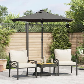  Parasol ogrodowy na stalowym słupku, antracyt, 225x225x212 cm