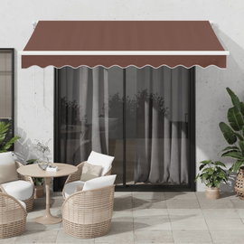  Automatycznie zwijana markiza z LED, brązowa, 300x250 cm